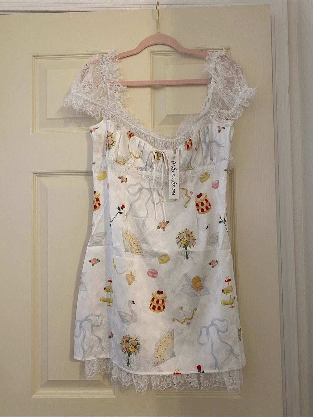 NWT For Love And Lemons Printed Mini Dress